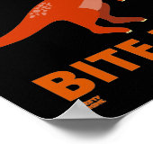 "WENN SIE GLÜCKLICH SEIEN HÄNDEN" lustiger Dinosau Poster (Ecke)