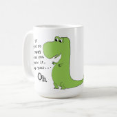 Wenn Sie glücklich sind Clap Funny Dinosaur Tasse (Vorderseite Links)