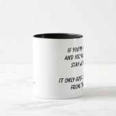 "Wenn Sie glücklich sind und Sie kennen es" Tasse (Zentrum)