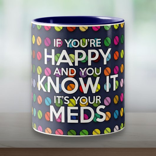 WENN SIE GLÜCKLICH SIND UND SIE WISSEN, DASS ES Sp Zweifarbige Tasse