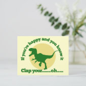 Wenn Sie glücklich und Sie wissen es Postkarte (Stehend Vorderseite)