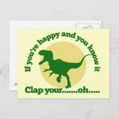 Wenn Sie glücklich und Sie wissen es Postkarte (Vorne/Hinten)