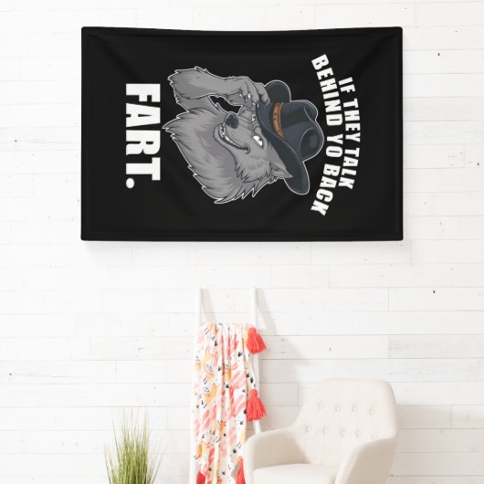 Wenn sie hinter Ihrer Furz reden lustige Meme Banner (InSitu)