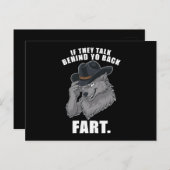 Wenn sie hinter Ihrer Furz reden lustige Meme Postkarte (Vorne/Hinten)