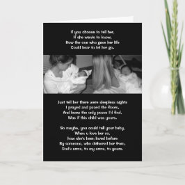 Wenn Sie ihr sagen, wenn sie will zu wissen, H Karte