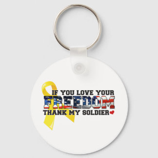 Wenn Sie Ihre Freiheit Liebe danke meinem Soldaten Schlüsselanhänger