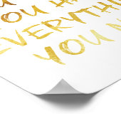 Wenn Sie Imitate Liebe Gold Foster Poster (Ecke)
