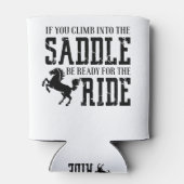 Wenn Sie in den Sattel klettern, sind Sie auf dem  Dosenkühler (Rückseite)