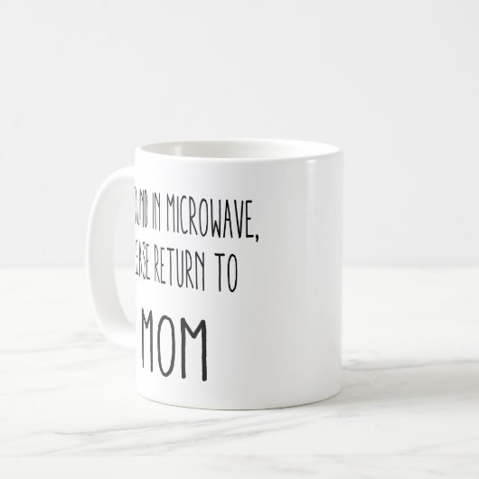 Wenn Sie in der Mikrowelle gefunden werden, gehen Kaffeetasse (Vorderseite Links)