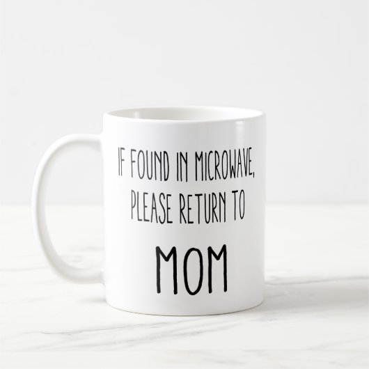 Wenn Sie in der Mikrowelle gefunden werden, gehen Kaffeetasse (Links)