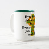 Wenn Sie irische Mädchen mögen - irisches Zitat Zweifarbige Tasse (Vorderseite Links)