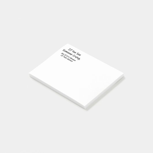 Wenn Sie jemanden weinen sehen Post-it Klebezettel (angewinkelt)
