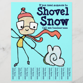 Wenn Sie jemanden zum Schnee schaufeln benötigen F Flyer