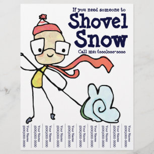 Wenn Sie jemanden zum Shovel Snow brauchen! Flyer