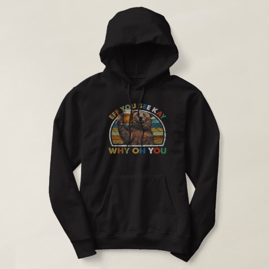 Wenn Sie Kay sehen, warum Sie trinken Bier Retro V Hoodie (Design vorne)