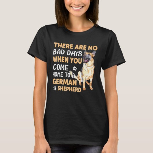 Wenn Sie kommen Zuhause German Shepherd T-Shirt (Vorderseite)