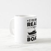 Wenn Sie lesen können, dieses Boot Yacht Sea Funny Kaffeetasse (Vorderseite Links)