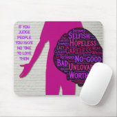 Wenn Sie Leute beurteilen, inspirierende Zitat-Mau Mousepad (Mit Mouse)