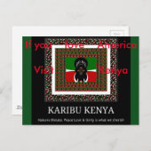 Wenn Sie Liebe Amerika besuchen Kenya Postkarte (Vorne/Hinten)