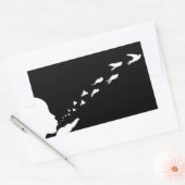 Wenn Sie Liebe etwas, Set es frei Rechteckiger Aufkleber (Umschlag)