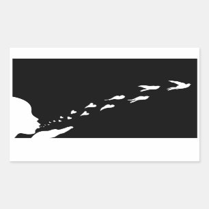 Wenn Sie Liebe etwas, Set es frei Rechteckiger Aufkleber