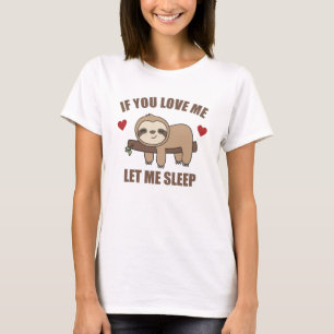 WENN SIE Liebe Ließ ich schlafende süße Tiere T-Shirt