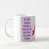 Wenn Sie Menschen beurteilen, inspirierende Zitat Kaffeetasse (Links)