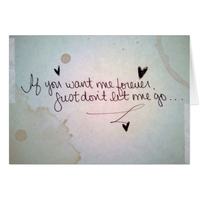 Wenn Sie mich für immer wollen (Vorderseite (Horizontal))