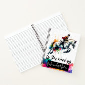 Wenn Sie mich Wasserfarbpferd brauchen Notizblock (Innenseite)