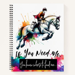 Wenn Sie mich Wasserfarbpferd brauchen Notizblock