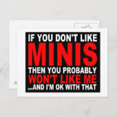 Wenn Sie Minis nicht mögen...Post Card Postkarte (Vorne/Hinten)
