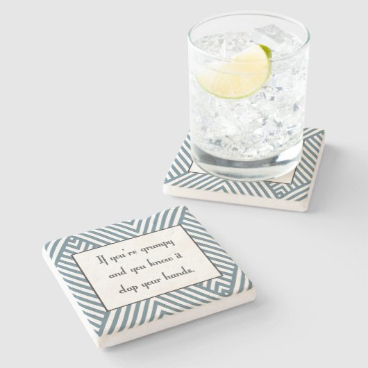 Wenn Sie mürrisch sind und Sie kennen es Steinuntersetzer (Seitenansicht)