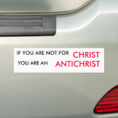 WENN SIE NICHT FÜR SIND, CHRISTUS, SIND SIE, AUTOAUFKLEBER (Auf Auto)