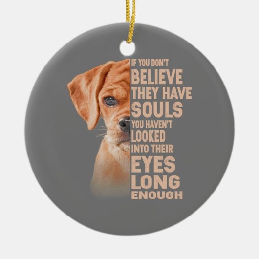 Wenn Sie nicht glauben, sie haben Soule Puggle Lie Keramik Ornament (Vorne)