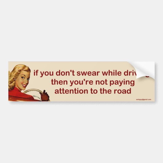 wenn Sie nicht schwören, beim Fahren, Autoaufkleber (Vorne)