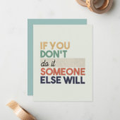 Wenn Sie __ nicht verwenden, wird jemand anderes e Mitteilungskarte (Vorderseite/Rückseite Beispiel)