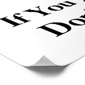 Wenn Sie nicht wählen Beschweren Sie sich nicht üb Poster (Ecke)