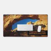 "Wenn Sie nichts anstreben" Inspiration Zitat Schreibtischunterlage (Tastatur & Maus)