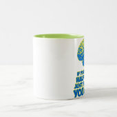 Wenn Sie nur Hälfte Gehirn-… haben Zweifarbige Tasse (Mittel)
