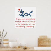 Wenn Sie nur lange genug klopfen - Dauerangebot Poster (Küche)