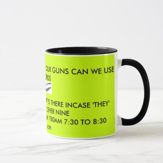 WENN SIE OU… WEGNEHMEN TASSE (Rechts)