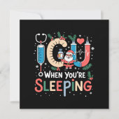Wenn Sie schlafen Funny ICU Nurse Weihnachten (Vorderseite)