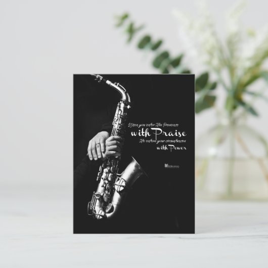 Wenn Sie seine Anwesenheit mit Lob Postkarte (Stehend Vorderseite)