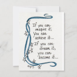 Wenn Sie sich das vorstellen können... Sprichwort  Mitteilungskarte