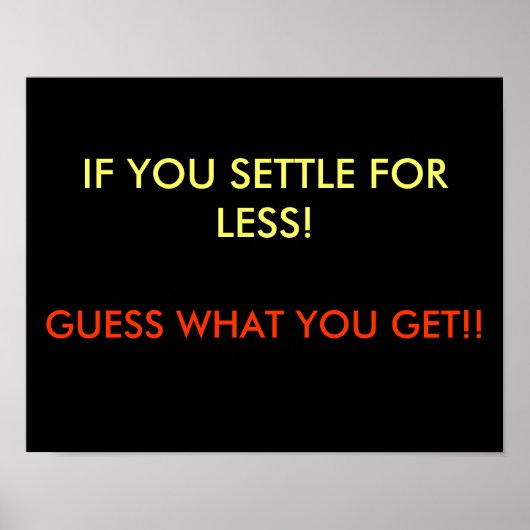 Wenn Sie sich für weniger Poster entscheiden (Vorne)