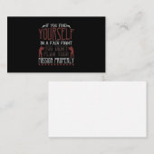 Wenn Sie sich in einem fairen Kampf wiederfinden Visitenkarte (Vorne/Hinten)