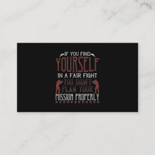 Wenn Sie sich in einem fairen Kampf wiederfinden Visitenkarte