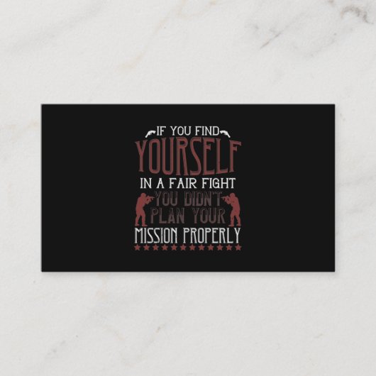 Wenn Sie sich in einem fairen Kampf wiederfinden Visitenkarte (Vorderseite)