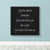 wenn Sie sie Liebe, Zitat Leinwand (Insitu (Holzboden))