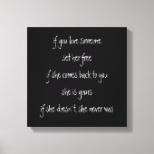 wenn Sie sie Liebe, Zitat Leinwand (Vorderseite)